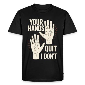 Strength Training for Climbers Hangboard - Men's Premium Organic T-Shirt - black - Front - Nico (187cm)