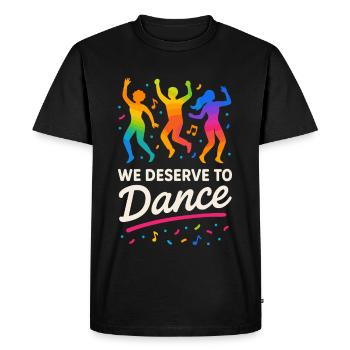 Queer Pride Queer Joy Lgbtq+ Affirmation Trans - Men's Premium Organic T-Shirt - black - Front - Nico (187cm)