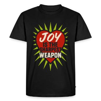 Queer Pride Queer Joy Lgbtq+ Affirmation Trans - Men's Premium Organic T-Shirt - black - Front - Nico (187cm)