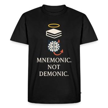 Memory Athlete Mnemonic Brain Training Mental - Men's Premium Organic T-Shirt - black - Front - Nico (187cm)