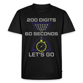 Memory Athlete Mnemonic Brain Training Mental - Men's Premium Organic T-Shirt - black - Front - Nico (187cm)