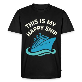 Cruise Addict Funny Cruise Loyalty Ocean - Men's Premium Organic T-Shirt - black - Front - Nico (187cm)