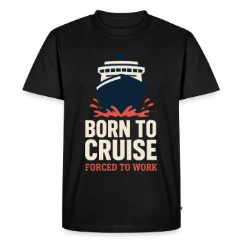 Cruise Addict Funny Cruise Loyalty Ocean - Men's Premium Organic T-Shirt - black - Front - Nico (187cm)