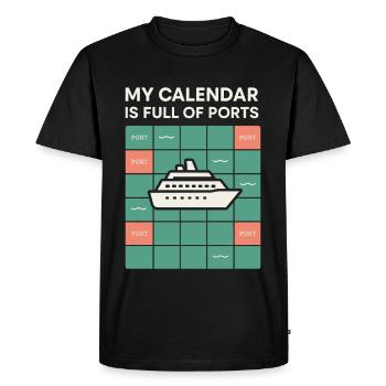 Cruise Addict Funny Cruise Loyalty Ocean - Men's Premium Organic T-Shirt - black - Front - Nico (187cm)