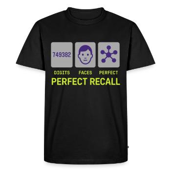 Memory Athlete Mnemonic Brain Training Mental - Men's Premium Organic T-Shirt - black - Front - Nico (187cm)