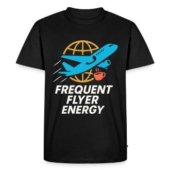Hôtesse de l’air Personnel navigant commercial Life Aviation - T-shirt Premium bio Homme - noir - Devant - Nico (187cm)