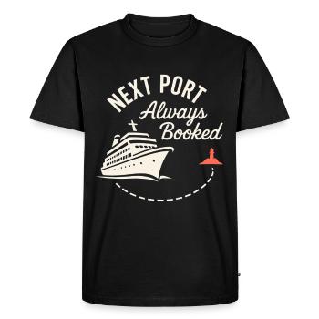 Cruise Addict Funny Cruise Loyalty Ocean - Men's Premium Organic T-Shirt - black - Front - Nico (187cm)
