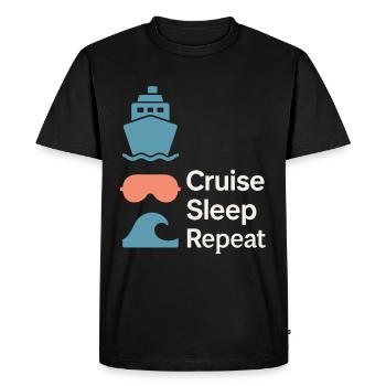 Cruise Addict Funny Cruise Loyalty Ocean - Men's Premium Organic T-Shirt - black - Front - Nico (187cm)