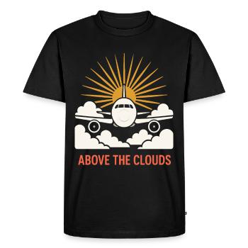 Hôtesse de l’air Personnel navigant commercial Life Aviation - T-shirt Premium bio Homme - noir - Devant - Nico (187cm)