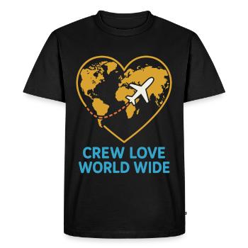 Hôtesse de l’air Personnel navigant commercial Life Aviation - T-shirt Premium bio Homme - noir - Devant - Nico (187cm)