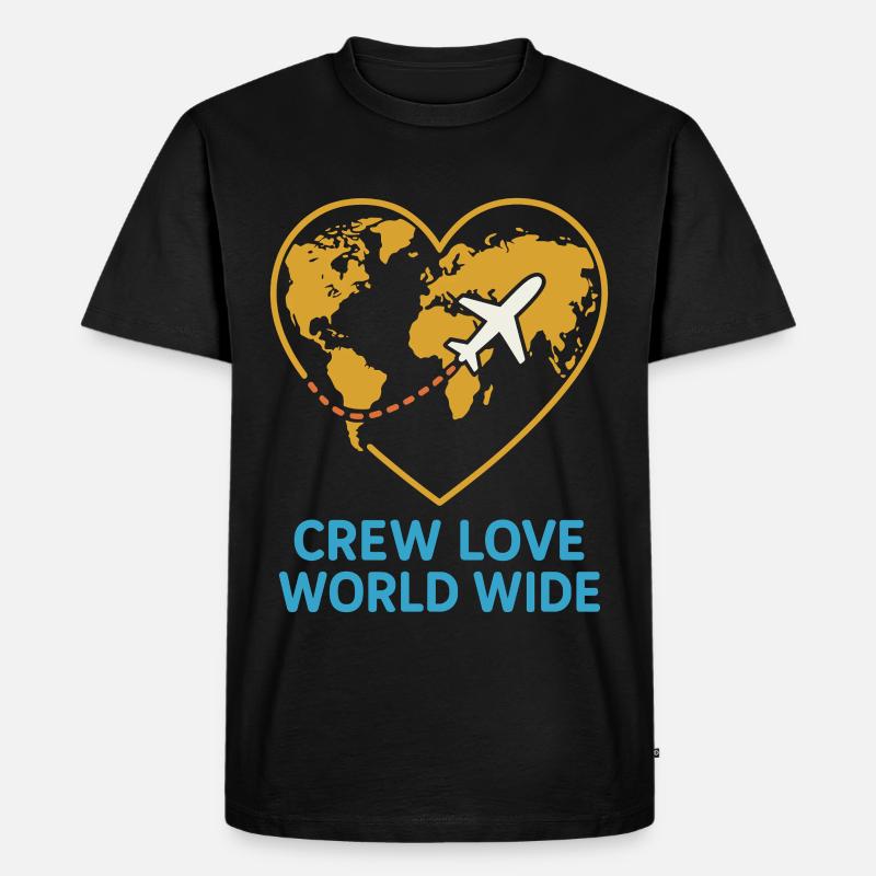 Flugbegleiter Kabinencrew Leben Luftfahrt - Männer Premium Bio T-Shirt - Schwarz