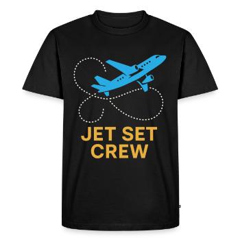 Hôtesse de l’air Personnel navigant commercial Life Aviation - T-shirt Premium bio Homme - noir - Devant - Nico (187cm)