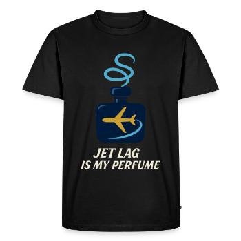 Hôtesse de l’air Personnel navigant commercial Life Aviation - T-shirt Premium bio Homme - noir - Devant - Nico (187cm)