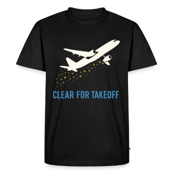 Hôtesse de l’air Personnel navigant commercial Life Aviation - T-shirt Premium bio Homme - noir - Devant - Nico (187cm)