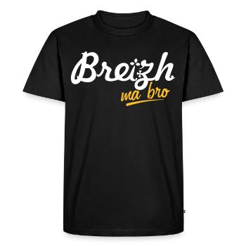 Breizh ma bro (2 couleurs) - T-shirt Premium bio Homme - noir - Devant - Nico (187cm)