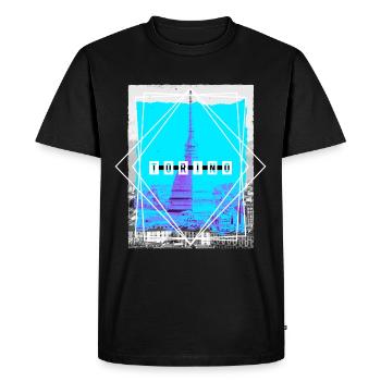 Turin Torino Italy City Skyline Love Holidays - Men's Premium Organic T-Shirt - black - Front - Nico (187cm)
