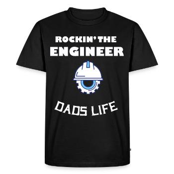Rockin' the Engineer Dads Life Programmers Math Ge - Men's Premium Organic T-Shirt - black - Front - Nico (187cm)
