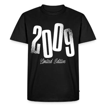 2009 Année de naissance Année de naissance - T-shirt Premium bio Homme - noir - Devant - Nico (187cm)