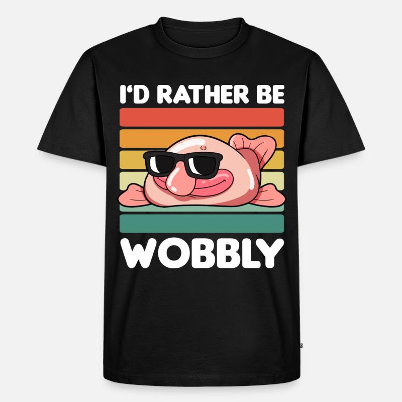 Blobfisch - Männer Premium Bio T-Shirt - Schwarz
