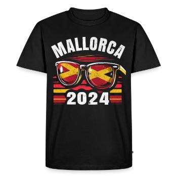 Mallorca 2024 - Men's Premium Organic T-Shirt - black - Front - Nico (187cm)