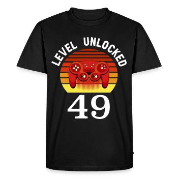 Level 49 unlocked 49 Birthday 49 years old - Men's Premium Organic T-Shirt - black - Front - Nico (187cm)