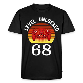Level 68 unlocked 68 Birthday 68 years old - Men's Premium Organic T-Shirt - black - Front - Nico (187cm)