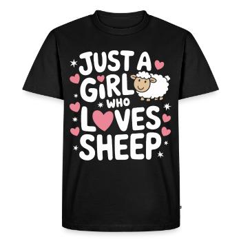 Moutons Éleveur d’ovins Éleveur d’agneaux - T-shirt Premium bio Homme - noir - Devant - Nico (187cm)