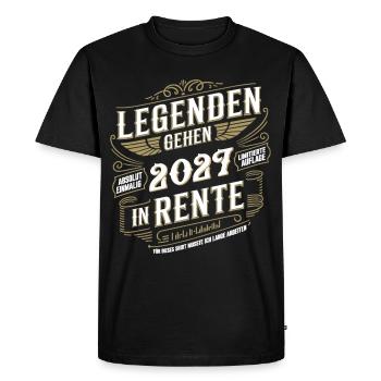 Les légendes prendront leur retraite en 2027 - T-shirt Premium bio Homme - noir - Devant - Nico (187cm)