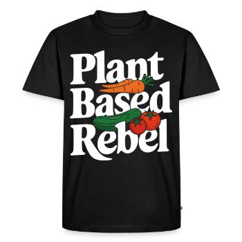 Végétarien Végétalien Végétarien Végétarien - T-shirt Premium bio Homme - noir - Devant - Nico (187cm)