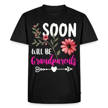 Bientôt nous serons grand-mère et grand-père, nous serons grands-parents - T-shirt Premium bio Homme - noir - Devant - Nico (187cm)