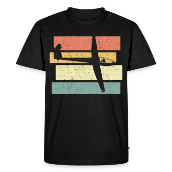 Gliding retro vintage - Men's Premium Organic T-Shirt - black - Front - Nico (187cm)