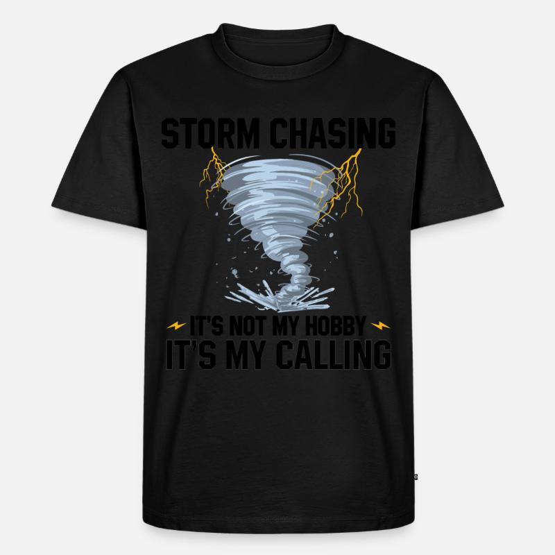 Geschenkidee für Sturmjäger | Sturmbegleiter Blitz - Männer Premium Bio T-Shirt - Schwarz