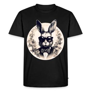 Lapin cool avec des lunettes de soleil - T-shirt Premium bio Homme - noir - Devant - Nico (187cm)