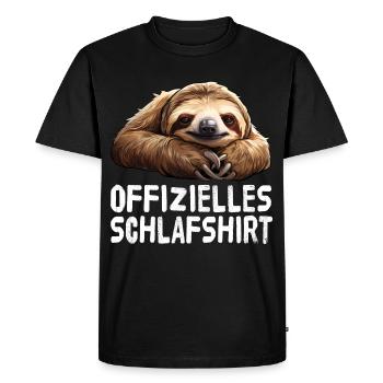 Official Sloth Sleep Shirt - Men's Premium Organic T-Shirt - black - Front - Nico (187cm)