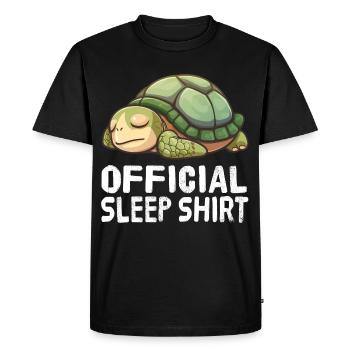 Chemise de nuit officielle Turtle - T-shirt Premium bio Homme - noir - Devant - Nico (187cm)