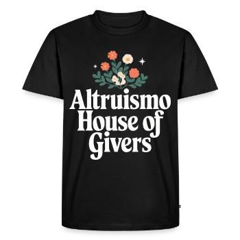 Altruisme Don désintéressé Donner d’école - T-shirt Premium bio Homme - noir - Devant - Nico (187cm)