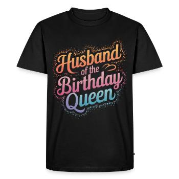 Mari, Conjoint, Famille, Mariage - T-shirt Premium bio Homme - noir - Devant - Nico (187cm)