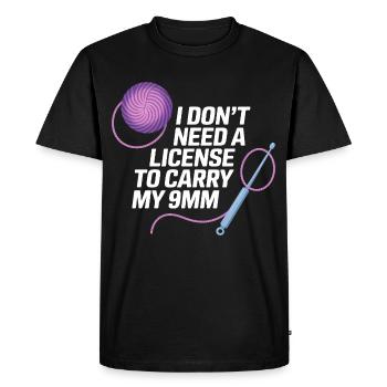 Je n’ai pas besoin de certificat pour ma laine - T-shirt Premium bio Homme - noir - Devant - Nico (187cm)
