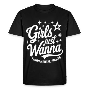 Les filles veulent simplement des droits fondamentaux - T-shirt Premium bio Homme - noir - Devant - Nico (187cm)