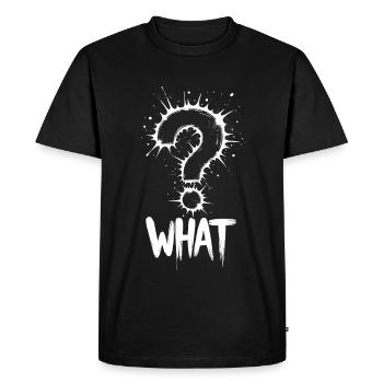 Quel point d’interrogation Splash - T-shirt Premium bio Homme - noir - Devant - Nico (187cm)