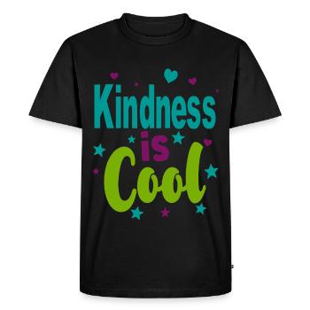 Kindness is Cool - Colorful Stars - Men's Premium Organic T-Shirt - black - Front - Nico (187cm)