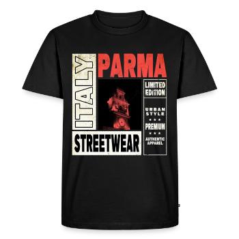 Parma Italy City Skyline Home Love Holiday - Men's Premium Organic T-Shirt - black - Front - Nico (187cm)