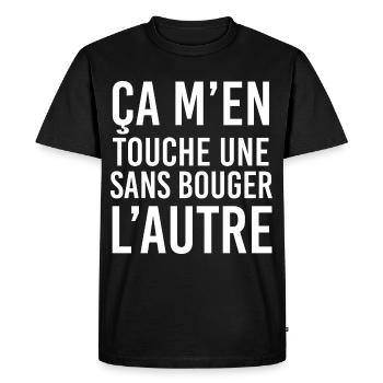 Ça M'en Touche Une Cadeau Drôle Homme - T-shirt Premium bio Homme - noir - Devant - Nico (187cm)