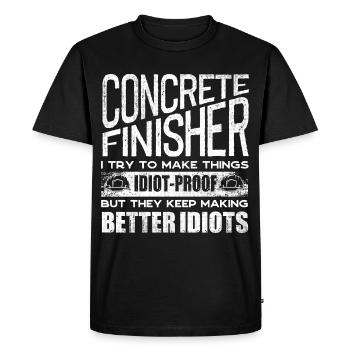 Concrete Finisher Concrete Mixer Construction - Men's Premium Organic T-Shirt - black - Front - Nico (187cm)