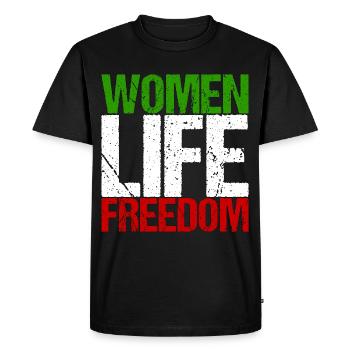 Iran Women's Rights Feminism Hijab Gift - Men's Premium Organic T-Shirt - black - Front - Nico (187cm)