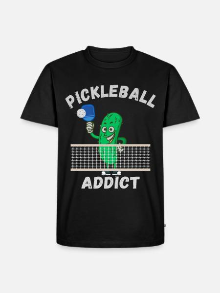 Pickleball Süchtig - Männer Premium Bio T-Shirt - Schwarz