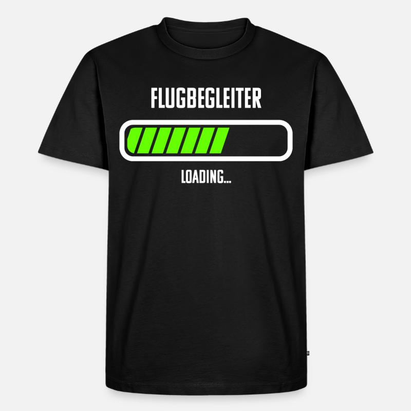 Flugbegleiter Beruf Loading Ladebalken - Männer Premium Bio T-Shirt - Schwarz