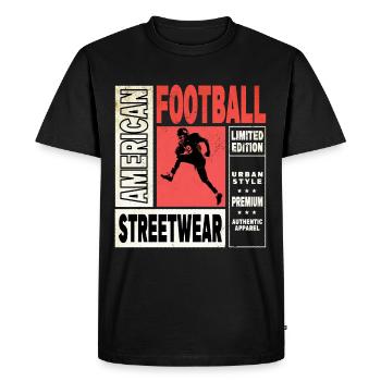 Joueur de football américain Vintage Retro USA Sport - T-shirt Premium bio Homme - noir - Devant - Nico (187cm)