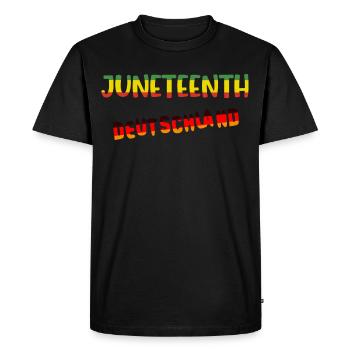Drôle juneteenth histoire noire allemagne - T-shirt Premium bio Homme - noir - Devant - Nico (187cm)