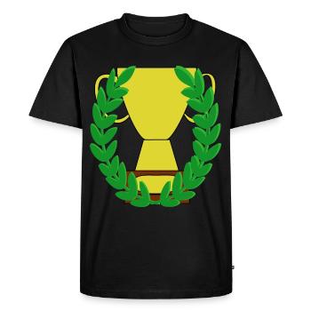 Lauréat du prix de la réussite Coupe de la couronne de laurier - T-shirt Premium bio Homme - noir - Devant - Nico (187cm)